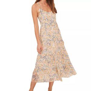 Riley & Rae -Floral Maxi Tiered Dress w/ tie strap detail - XL